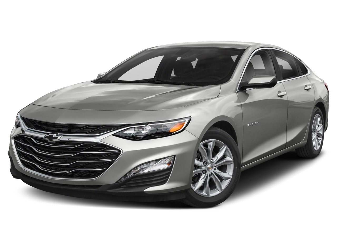 2022 Chevrolet Malibu LT in Dark Ash Metallic — front three-quarter view