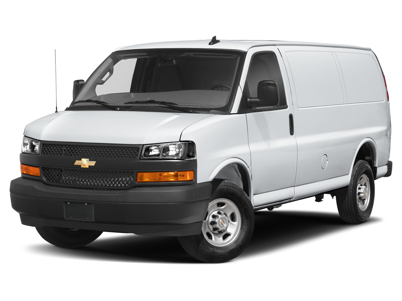 2023 Chevrolet Express Cargo 3500 WT in Summit White — front three-quarter view