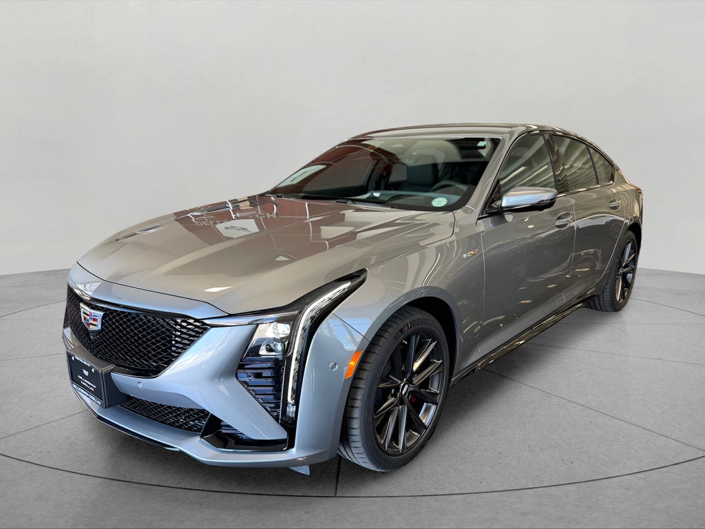 2026 Cadillac CT5-V V-Series in Argent Silver Metallic — front three-quarter view