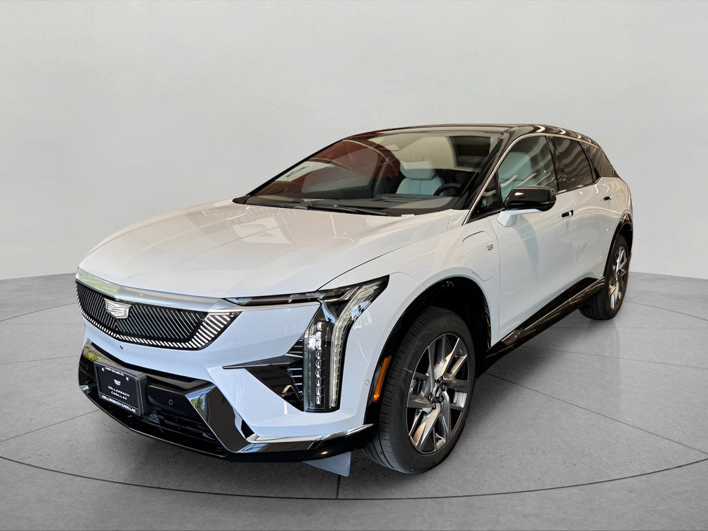 2027 Cadillac OPTIQ Premium Luxury in Vibrant White Tricoat — front three-quarter view