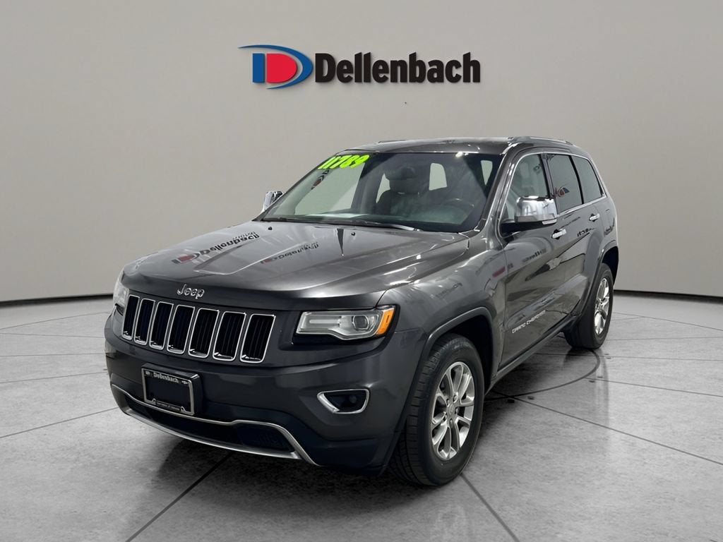 2015 Jeep Grand Cherokee Limited in Granite Crystal M — front three-quarter view