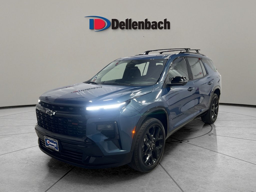 2024 Chevrolet Traverse RS in Lakeshore Blue Metallic — front three-quarter view