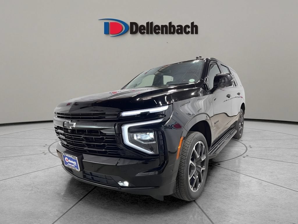 2025 Chevrolet Tahoe RST in Black — front three-quarter view