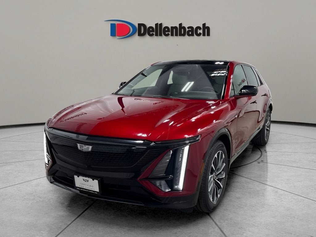 2024 Cadillac LYRIQ Sport 1 in Radiant Red Tintcoat — front three-quarter view