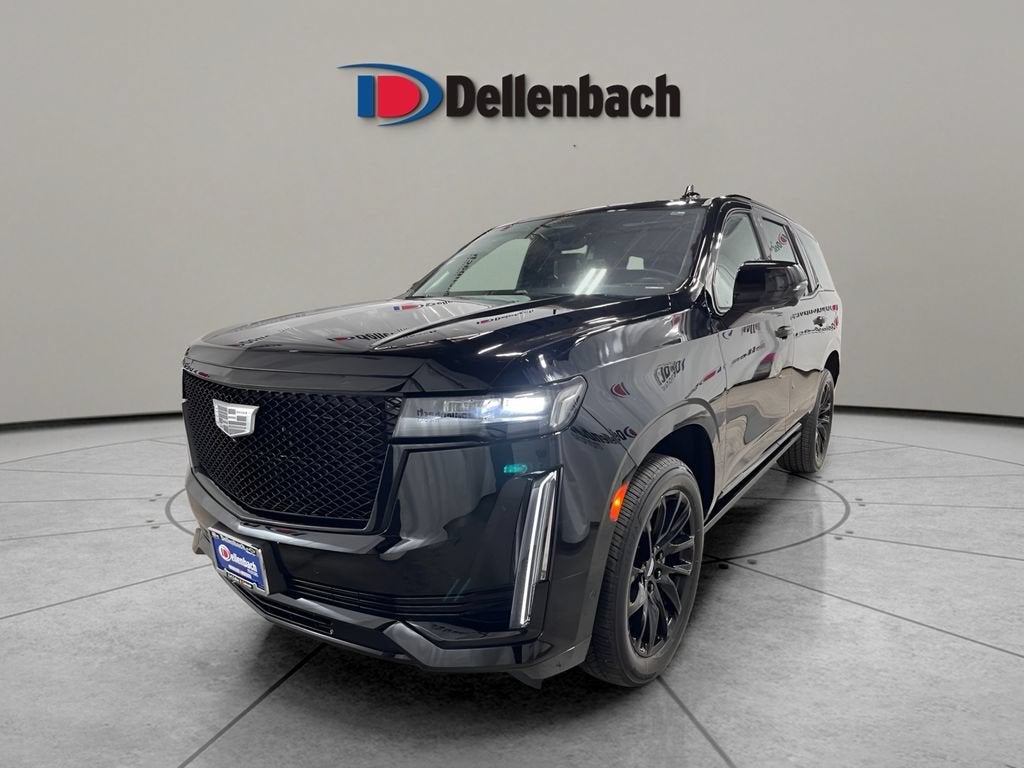 2023 Cadillac Escalade Sport Platinum in Black Raven — front three-quarter view