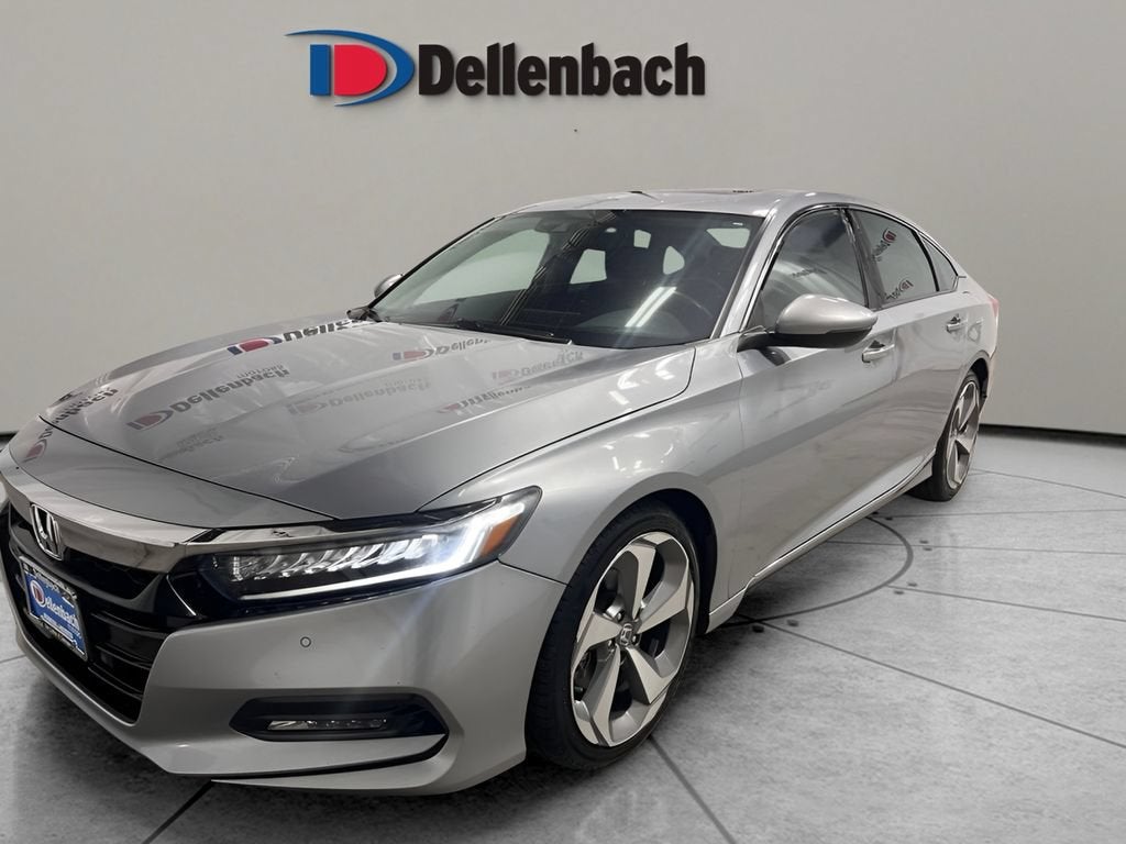 2018 Honda Accord Sedan Touring 1.5T in Silver — front three-quarter view