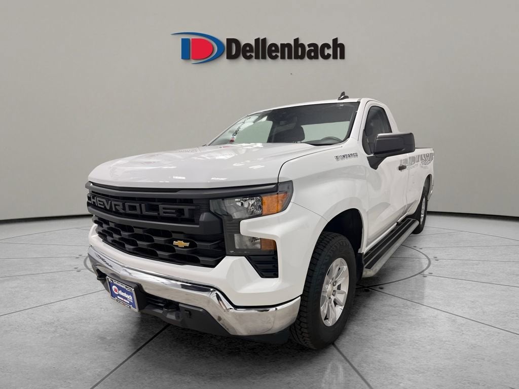 2024 Chevrolet Silverado 1500 WT in Summit White — front three-quarter view